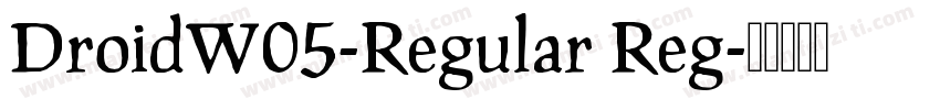 DroidW05-Regular Reg字体转换